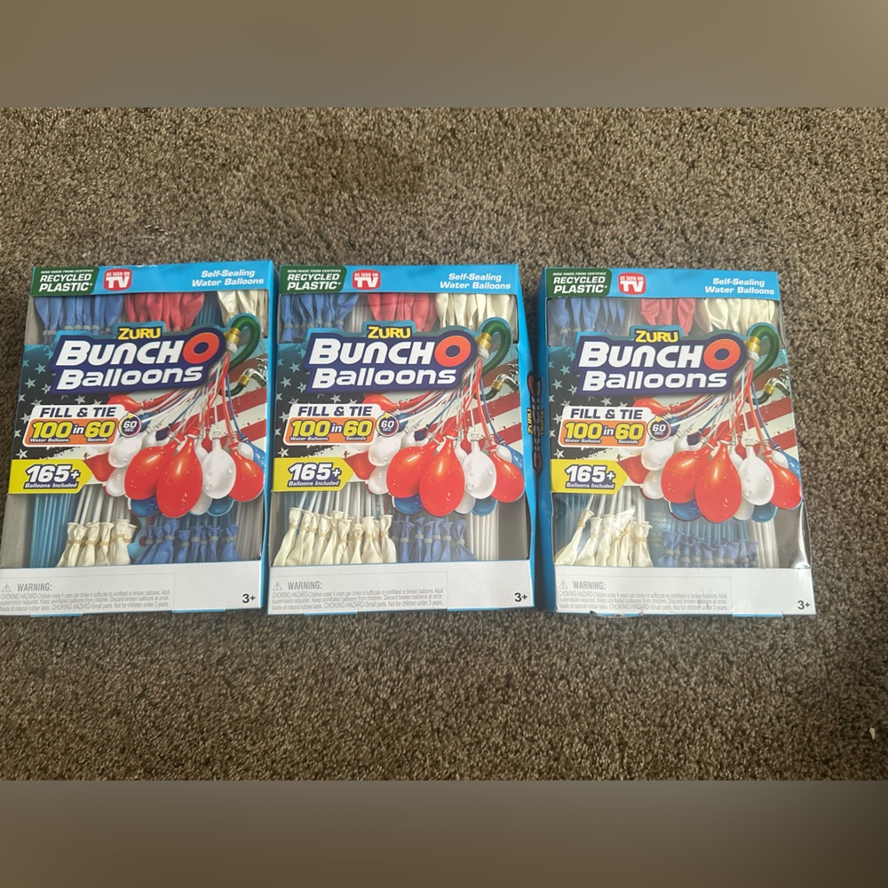 Zuru Bunch O Balloons - Red, White, Blue 165+ per package